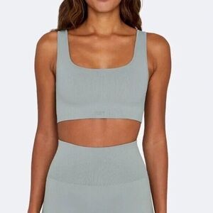 Set Active Ribbed Sports Bra in Sage